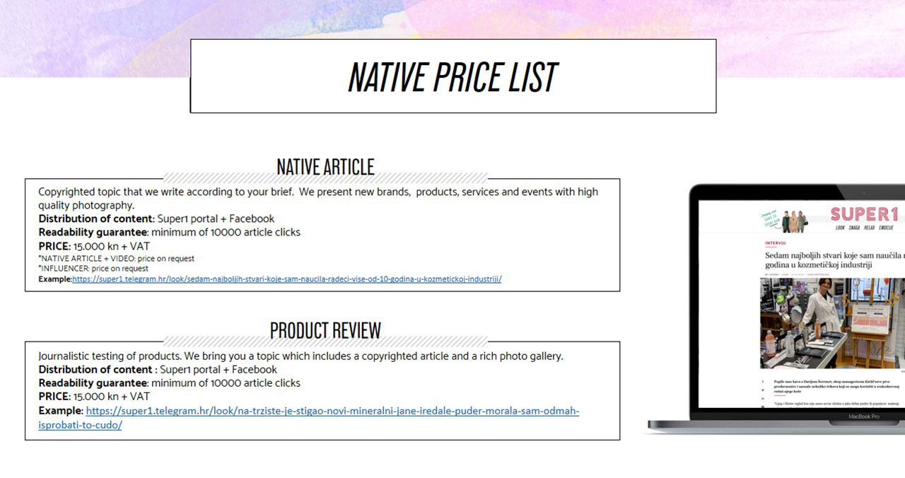 Native cjenik slide
